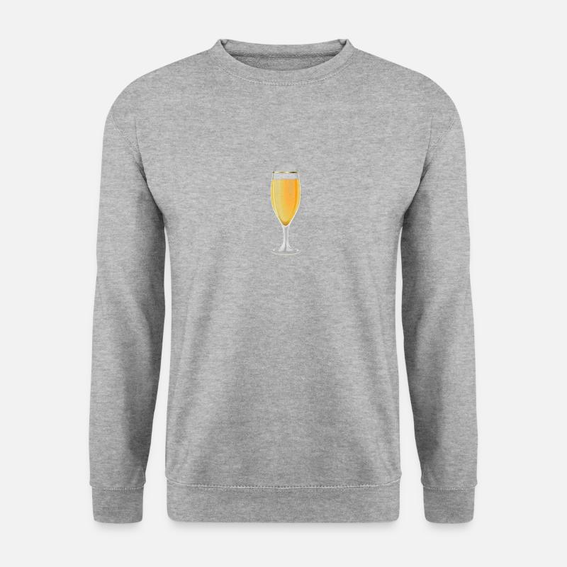 beer glass - Unisex Pullover - Weißgrau meliert