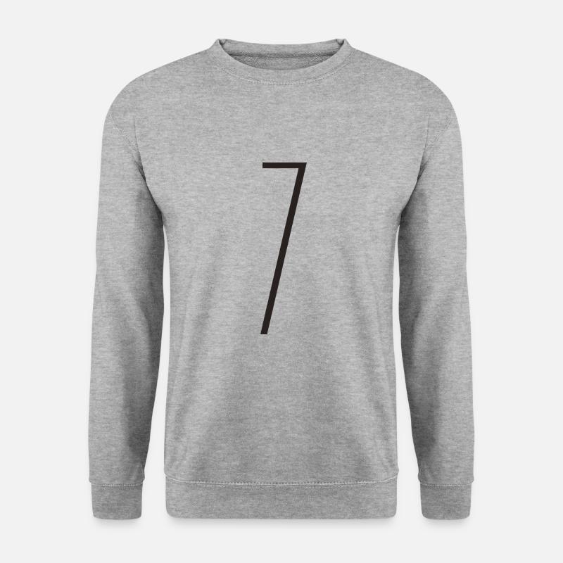 7 - Unisex Pullover - Weißgrau meliert