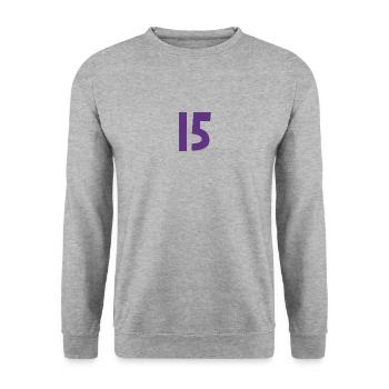 JAHRESTAG. ALLES GUTE ZUM GEBURTSTAG. ALLES GUTE ZUM GEBURTSTAG. - Unisex Pullover - Weißgrau meliert - Vorne - Alina (178cm) & Michal (187cm)