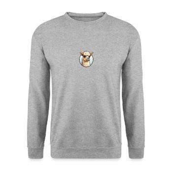 Alpaka - Unisex Pullover - Weißgrau meliert - Vorne - Alina (178cm) & Michal (187cm)