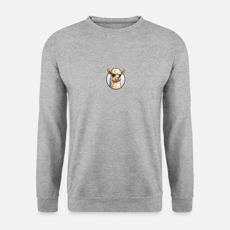 Alpaka - Unisex Pullover - Weißgrau meliert