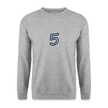5. 5 YEARS. 5th ANNIVERSARY. 5 YEAR ANNIVERSARY. 5. - Unisex Sweatshirt - salt & pepper - Front - Alina (178cm) & Michal (187cm)
