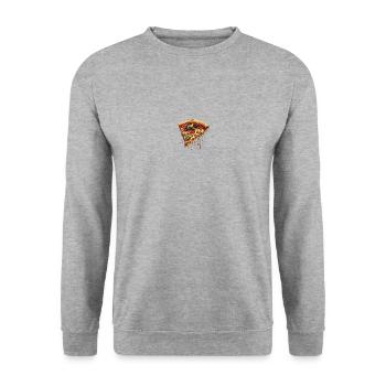 Juicy Pizza Slize - Unisex Pullover - Weißgrau meliert - Vorne - Alina (178cm) & Michal (187cm)