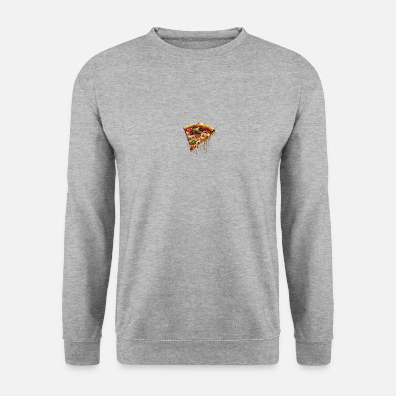 Juicy Pizza Slize - Unisex Pullover - Weißgrau meliert
