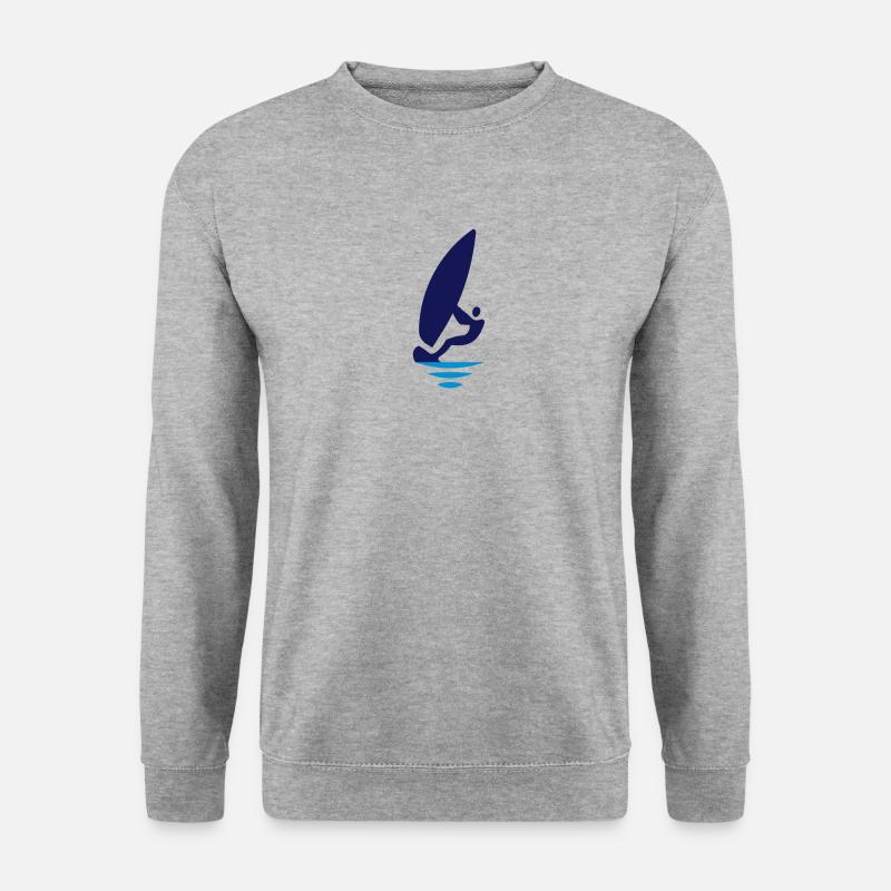 windsurfer logo - Unisex Pullover - Weißgrau meliert