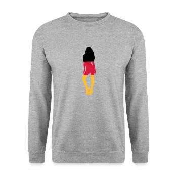 Allemagne Fan Fille - Sweat-shirt Unisexe - gris chiné - Devant - Alina (178cm) & Michal (187cm)