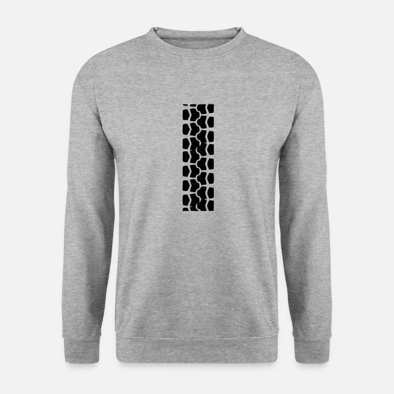 Radlader Reifen Spur - Unisex Pullover - Weißgrau meliert