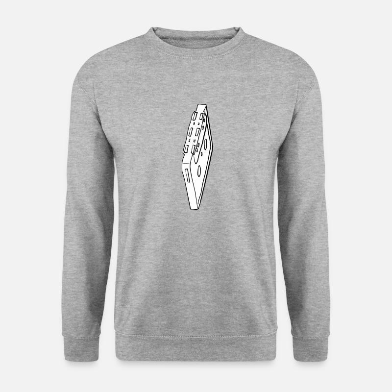 Musik Kassette - Unisex Pullover - Weißgrau meliert