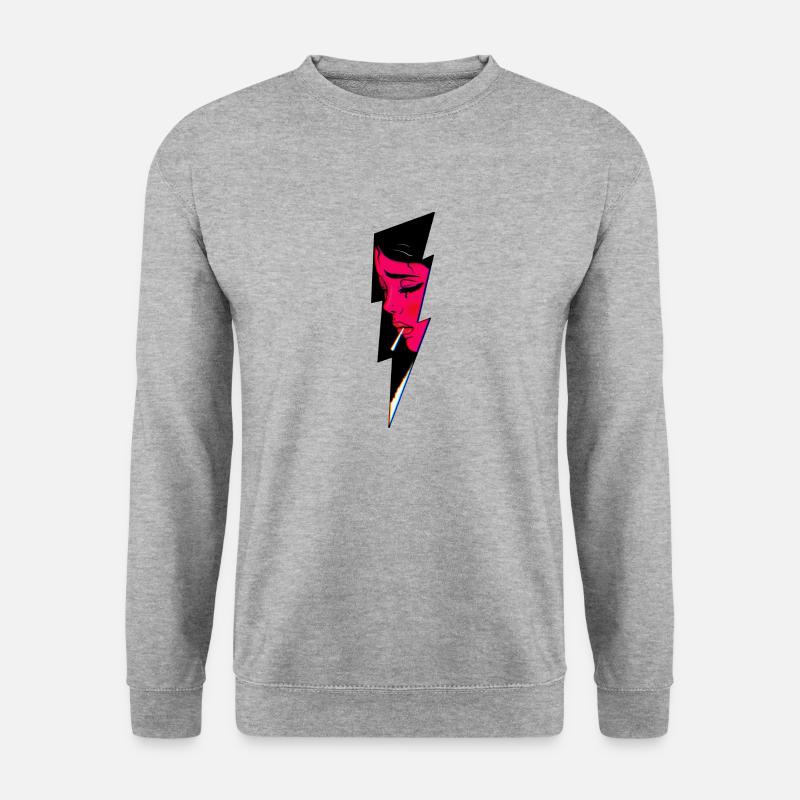 Dépression avec une cigarette - Sweat-shirt Unisexe - gris chiné