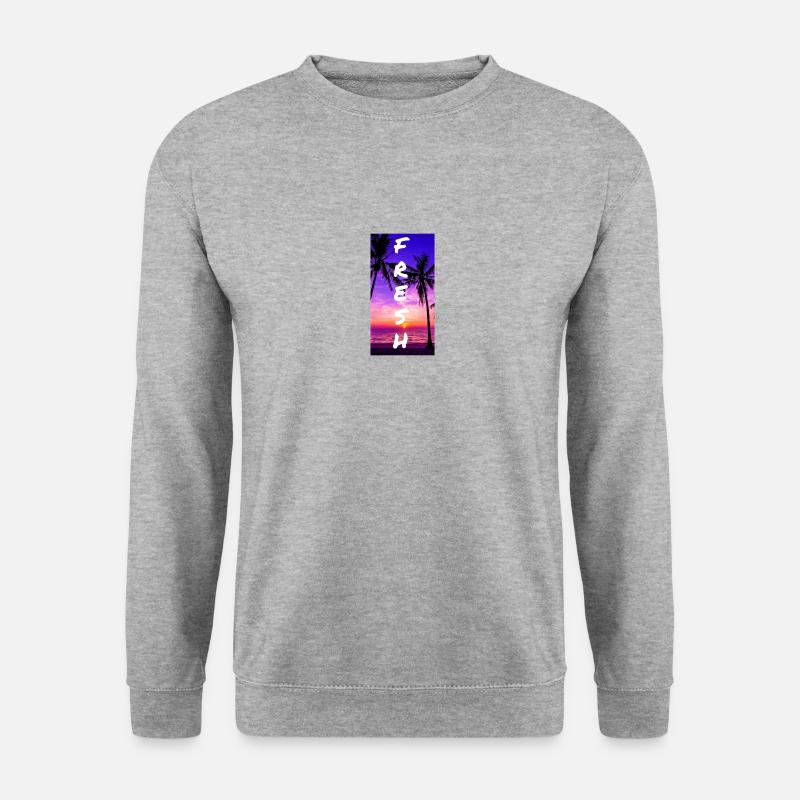 Fresh Aufschrift - Unisex Pullover - Weißgrau meliert