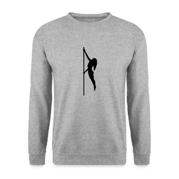 Pole dance - Unisex Pullover - Weißgrau meliert - Vorne - Alina (178cm) & Michal (187cm)