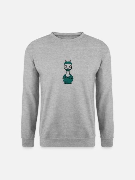 Die Alpaka OP-Schwester - Unisex Pullover - Weißgrau meliert