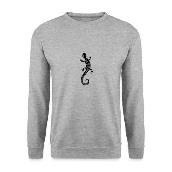 salamander - Unisex Sweatshirt - salt & pepper - Front - Alina (178cm) & Michal (187cm)