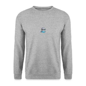 Little cute dolphin wearing sunglasses. - Unisex Sweatshirt - salt & pepper - Front - Alina (178cm) & Michal (187cm)