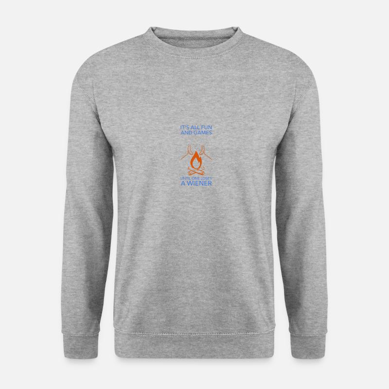 Camping Campfire Viennese Caravan Gift - Unisex Sweatshirt - salt & pepper