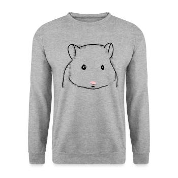 Hamster cute animals - Unisex Sweatshirt - salt & pepper - Front - Alina (178cm) & Michal (187cm)