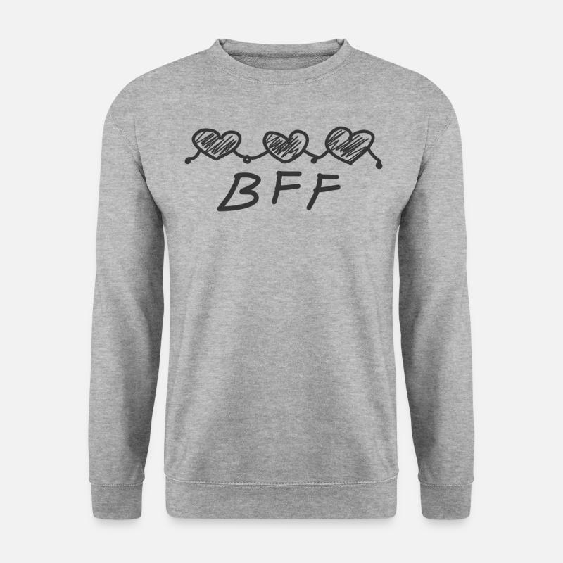 Beste Freunde - Unisex Pullover - Weißgrau meliert