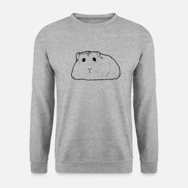 Hamster Tiere Zwerghamster - Unisex Pullover - Weißgrau meliert