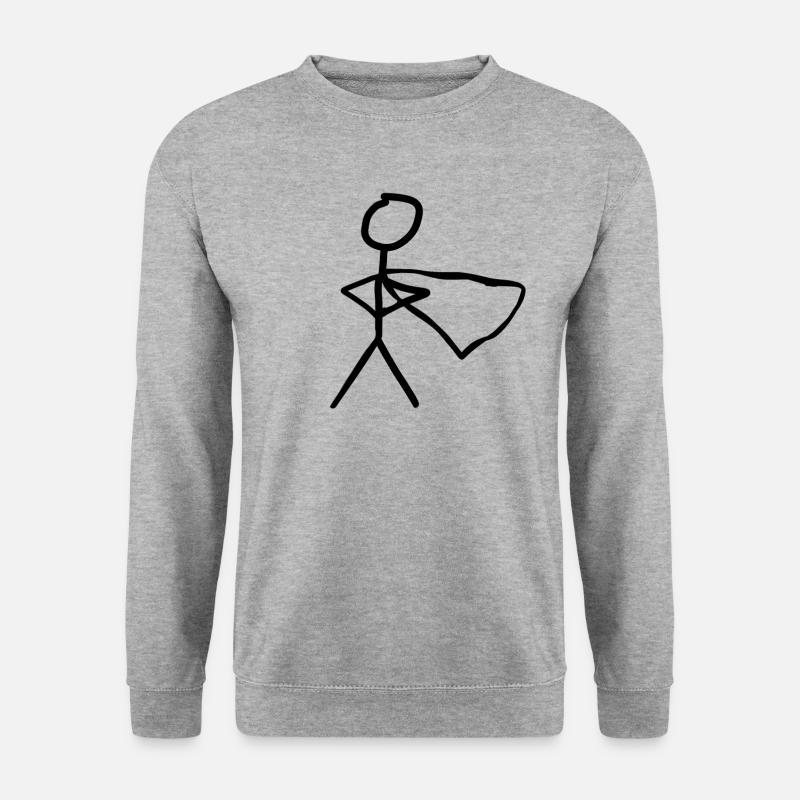 Held Superheld - Unisex Pullover - Weißgrau meliert