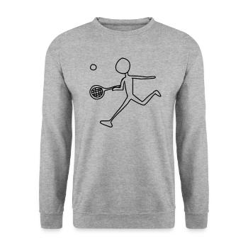 Tennis Tennis Player - Unisex Sweatshirt - salt & pepper - Front - Alina (178cm) & Michal (187cm)
