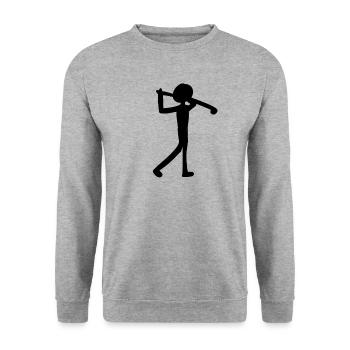 golf golf - Sweat-shirt Unisexe - gris chiné - Devant - Alina (178cm) & Michal (187cm)