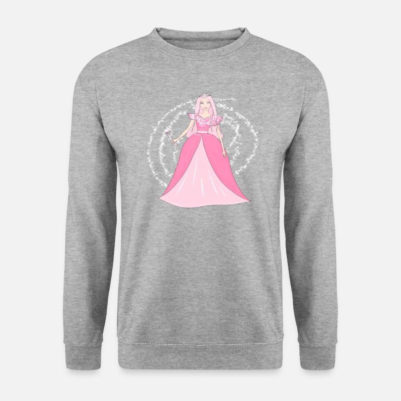 Prinzessin Glitzer - Unisex Pullover - Weißgrau meliert