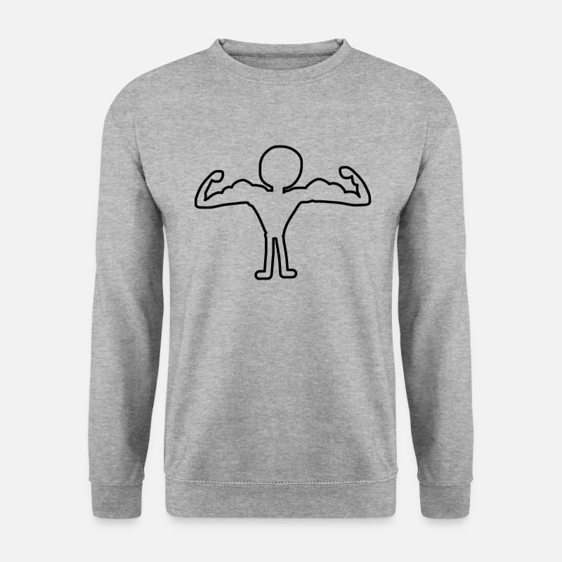starker Mann - Unisex Pullover - Weißgrau meliert