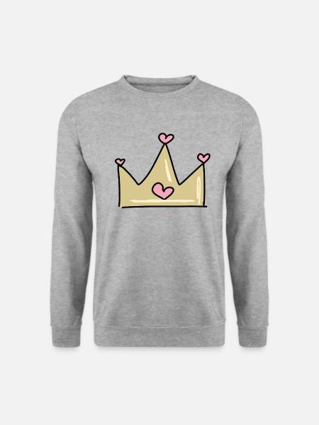 Crown Hearts Heart - Unisex Sweatshirt - salt & pepper