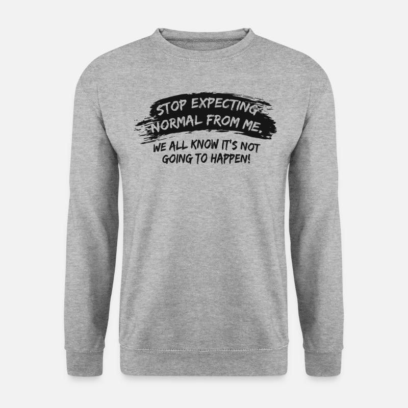 Zitat T-Shirt - Unisex Pullover - Weißgrau meliert