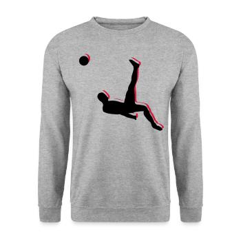 Soccer Overhead Kick Sports - Unisex Sweatshirt - salt & pepper - Front - Alina (178cm) & Michal (187cm)