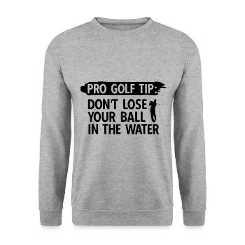 Golfplatz zum Golfen Golf - Unisex Pullover - Weißgrau meliert - Vorne - Alina (178cm) & Michal (187cm)