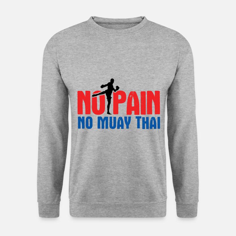 Thaiboxen Muay Thai - Unisex Pullover - Weißgrau meliert