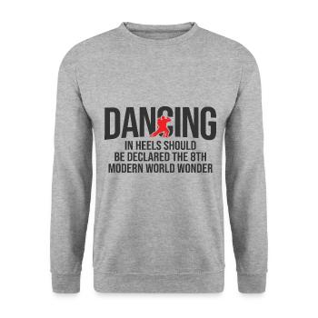 Breakdancing Tanzen für Tänzer - Unisex Pullover - Weißgrau meliert - Vorne - Alina (178cm) & Michal (187cm)