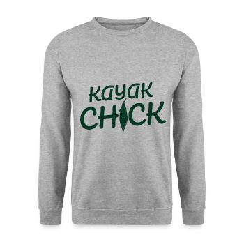 Paddel-Boot Kanu-Fahrer Für Kajak - Unisex Pullover - Weißgrau meliert - Vorne - Alina (178cm) & Michal (187cm)