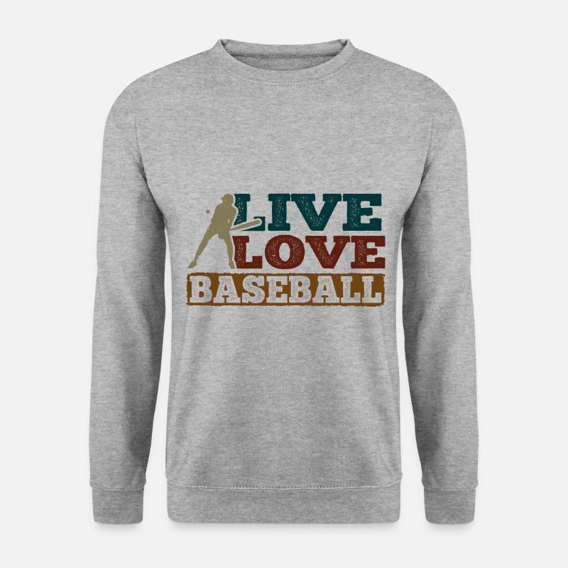 Baseball - Unisex Pullover - Weißgrau meliert