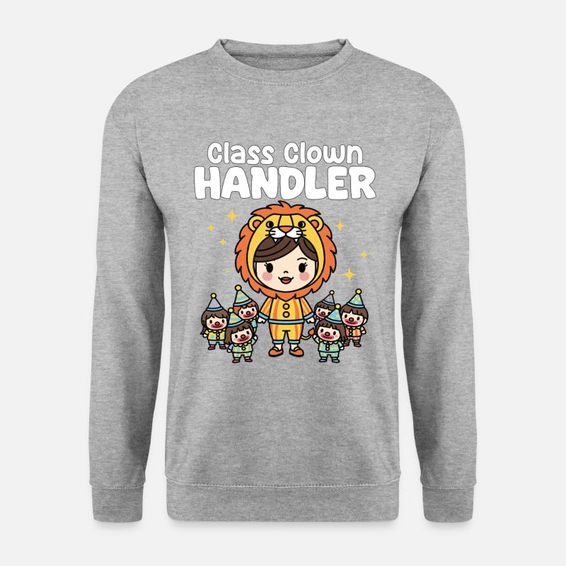KLASSE CLOWN HANDLER - LEHRER GESCHENK - Unisex Pullover - Weißgrau meliert