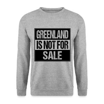 Le Groenland n’est pas à vendre - Sweat-shirt Unisexe - gris chiné - Devant - Alina (178cm) & Michal (187cm)