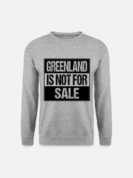 Greenland Is Not For Sale - Unisex Pullover - Weißgrau meliert