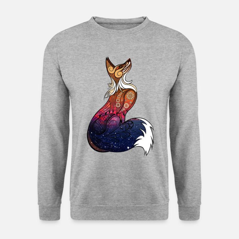 Cosmic Mandala Fox - Unisex Sweatshirt - salt & pepper