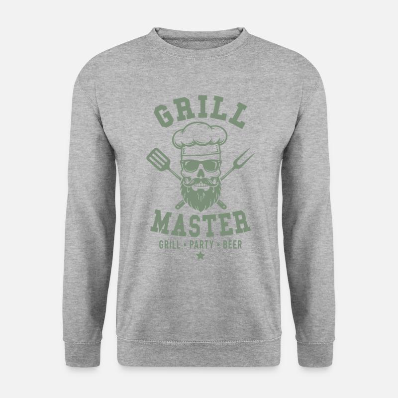 GRILL MASTER GRILL PARTY BEER Skull - Unisex Sweatshirt - salt & pepper