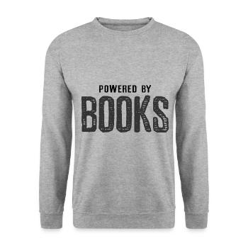 Lesen Bücherwurm Leseratte Bücher Lesen - Unisex Pullover - Weißgrau meliert - Vorne - Alina (178cm) & Michal (187cm)