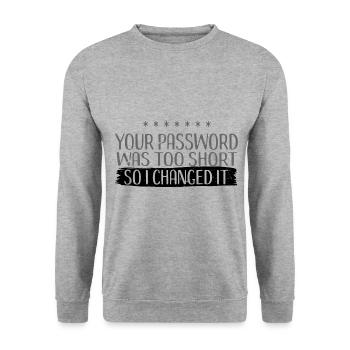 Hacker - Unisex Pullover - Weißgrau meliert - Vorne - Alina (178cm) & Michal (187cm)