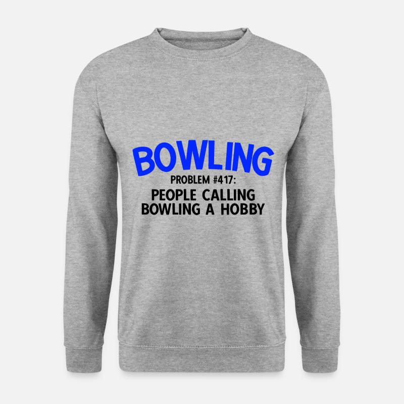 Bowling - Unisex Pullover - Weißgrau meliert