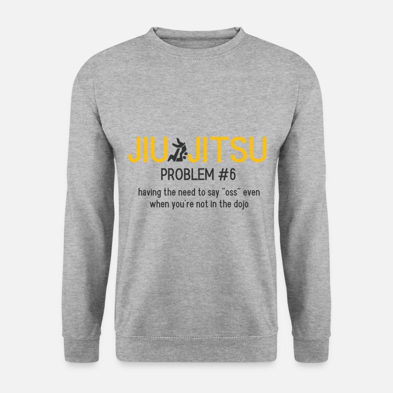 BJJ Jiu Jitsu - Unisex Pullover - Weißgrau meliert