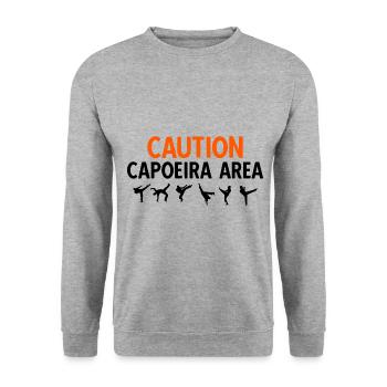 Capoeira - Unisex Pullover - Weißgrau meliert - Vorne - Alina (178cm) & Michal (187cm)