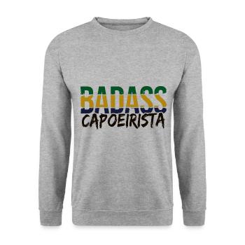 Capoeira - Unisex Pullover - Weißgrau meliert - Vorne - Alina (178cm) & Michal (187cm)