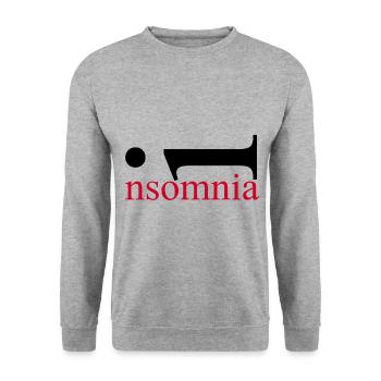 Insomnia. Sleep? What Is That? Mind over Mattress. - Unisex Sweatshirt - salt & pepper - Front - Alina (178cm) & Michal (187cm)