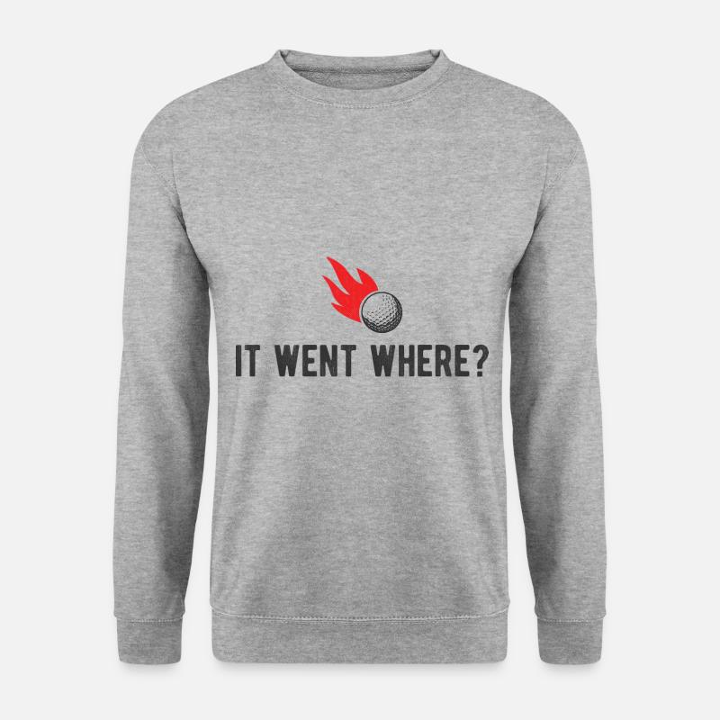 Golfplatz zum Golfen Golf - Unisex Pullover - Weißgrau meliert