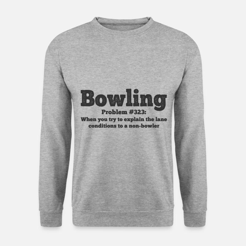 Bowling - Unisex Pullover - Weißgrau meliert