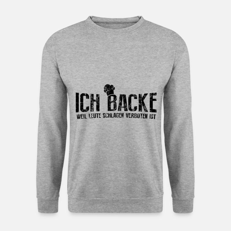 Bäcker - Unisex Pullover - Weißgrau meliert